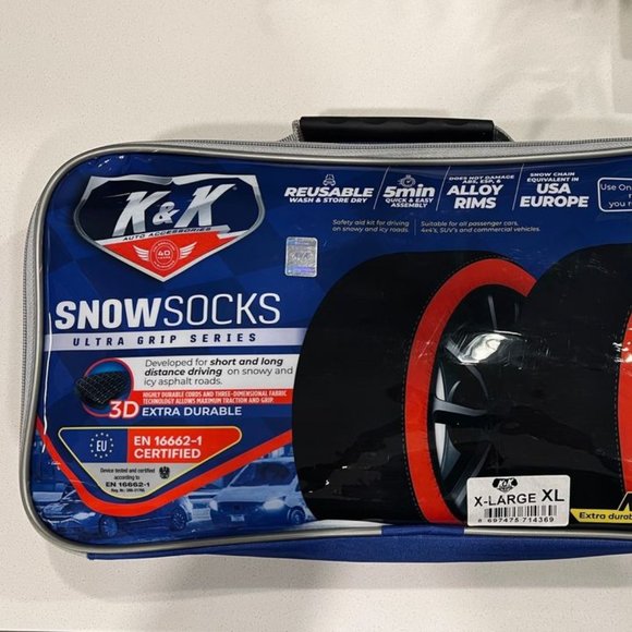 K&K Tire Snow Socks Ultra Grip Series (X-Large) - Picture 1 of 3